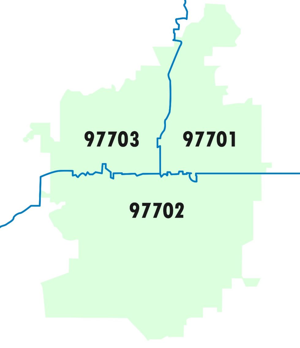 Bend, Oregon Zip Codes  Bend Relocation Services