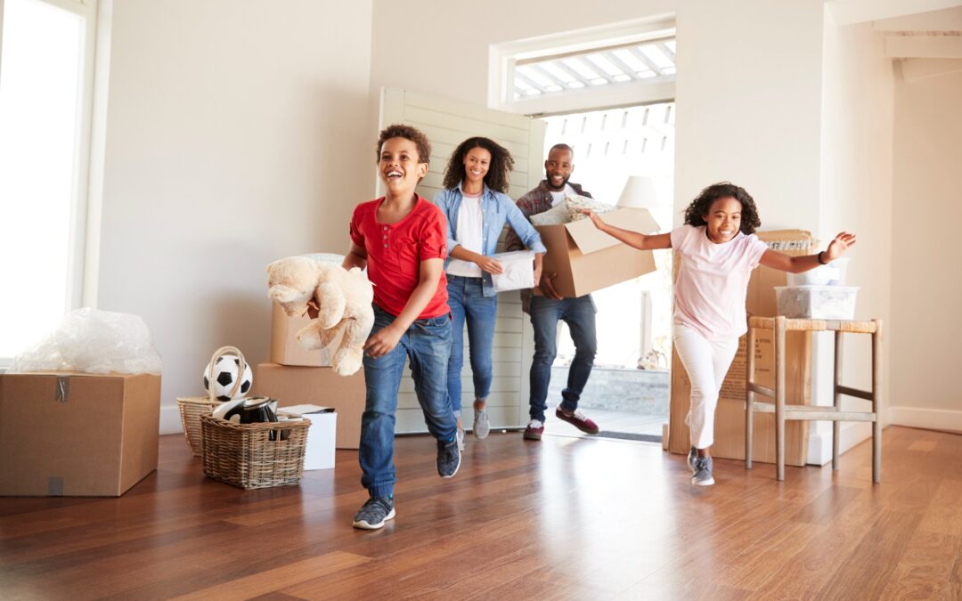 An African-American family moves into a new rental home in Bend, Oregon.
