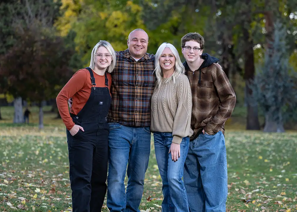 Molly McInelly and David Keyte with their family